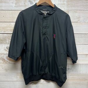 Zero Restriction Golf Windbreaker Jacket Mens Medium Black Montclair Golf‎ Club